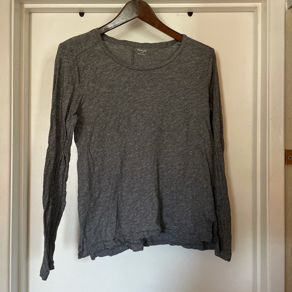 Madewell whisper cotton crew neck long sleeve tee
